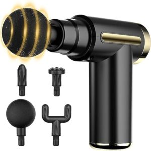 Massage Gun | Deep Tissue Handheld Massagers | 4 Massage Heads | 6 Adjustable Speeds | Massagers for Muscle Pain Relief Recovery | Percussion Massage therapy | Massage Gun for Back Leg & Full Body